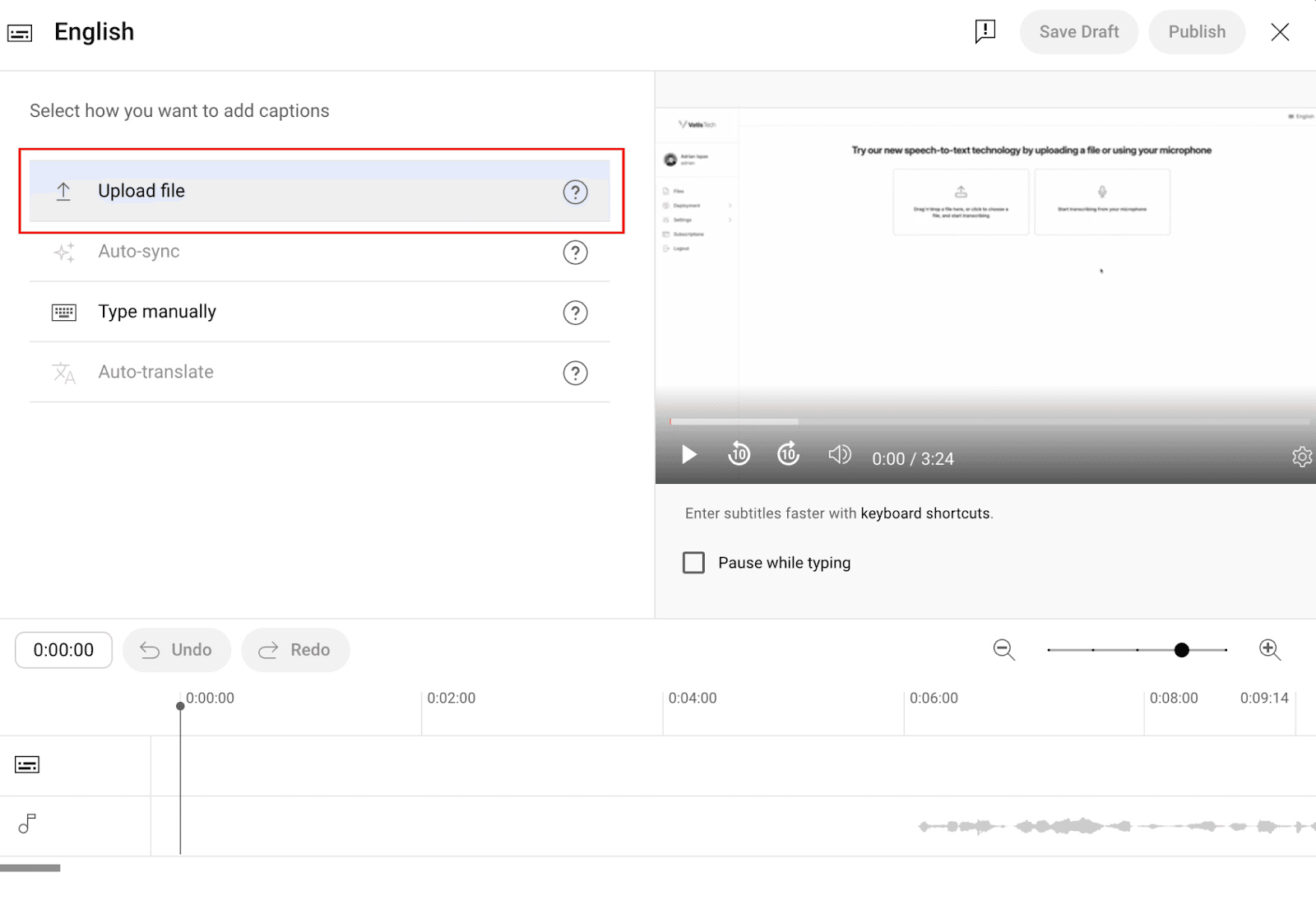 how to translate youtube videos with YouTube Studio upload subtitle file