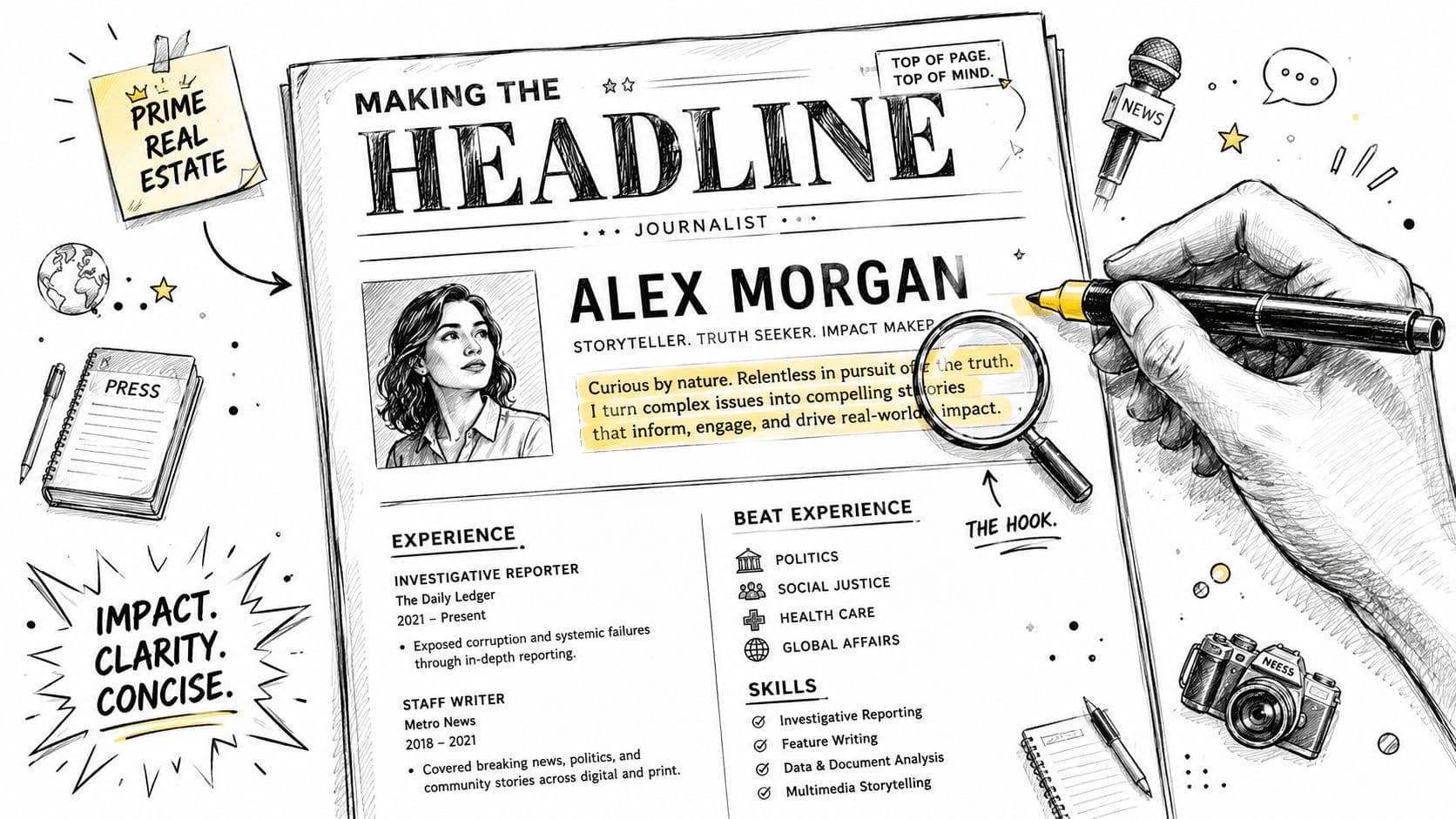 Writing a Headline-Worthy Summary and Skills Section