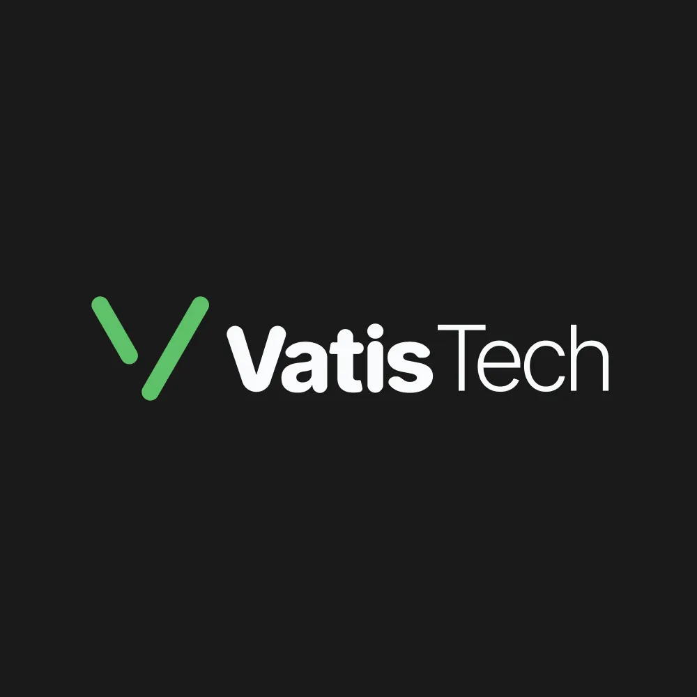 The Vatis Tech logo, dark ground version.