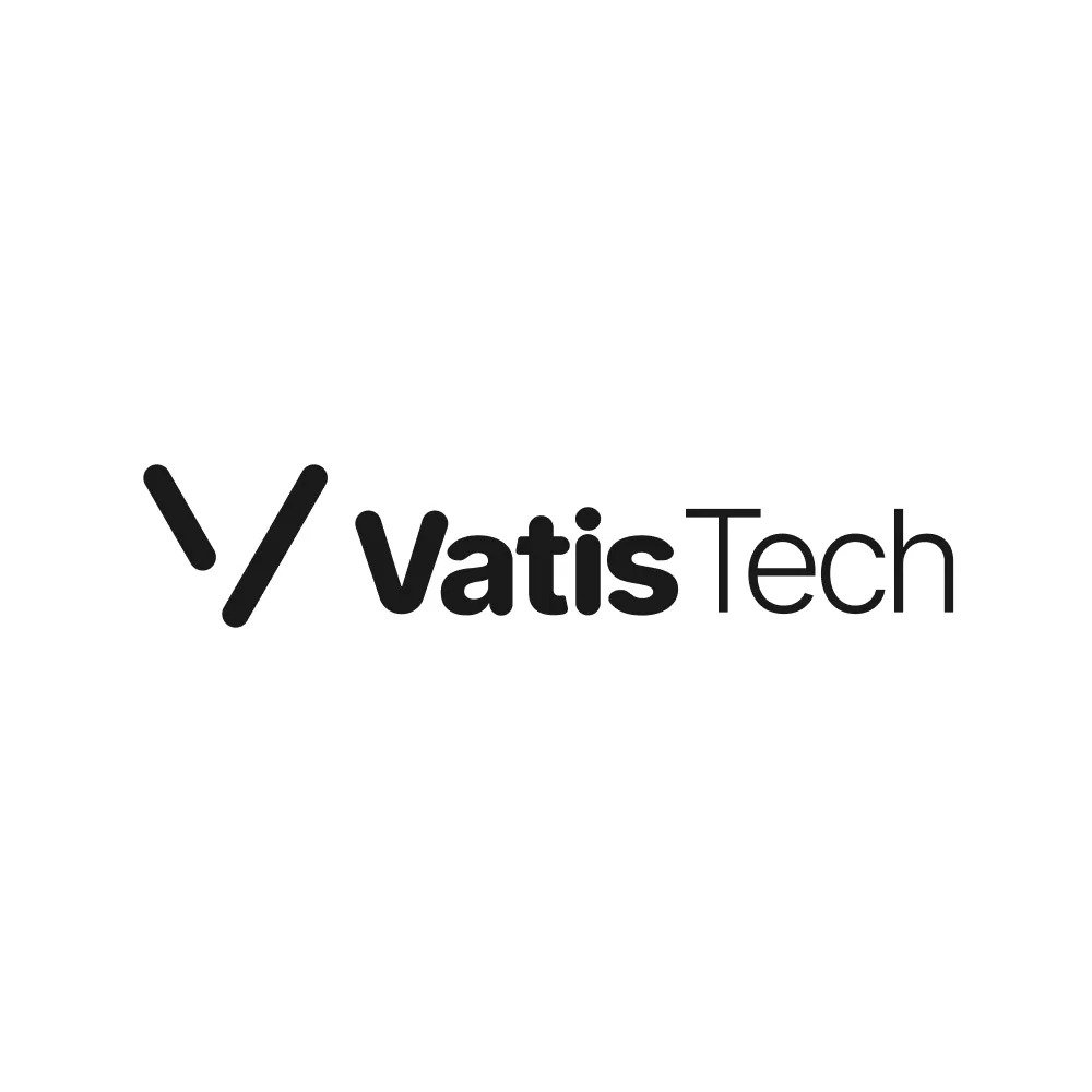 The Vatis Tech logo, monochrome version.