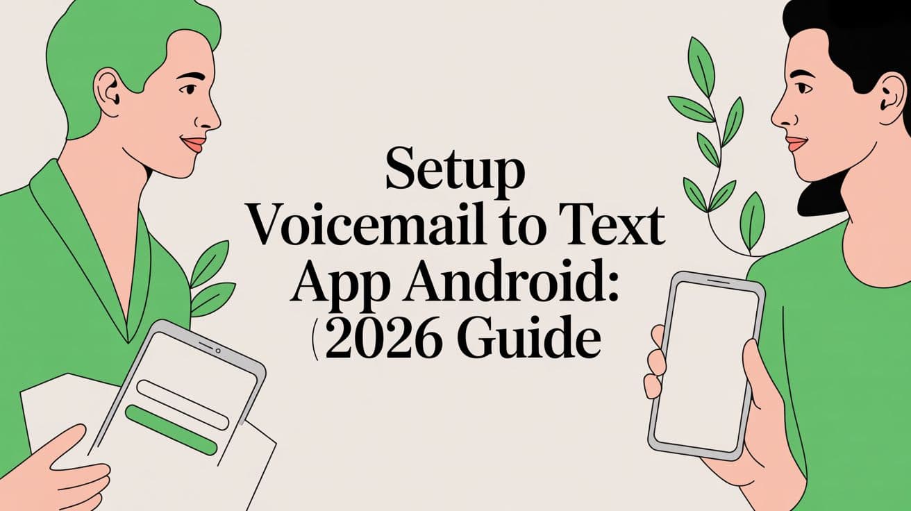 Illustrated title card: two flat-style figures in green facing each other holding smartphones